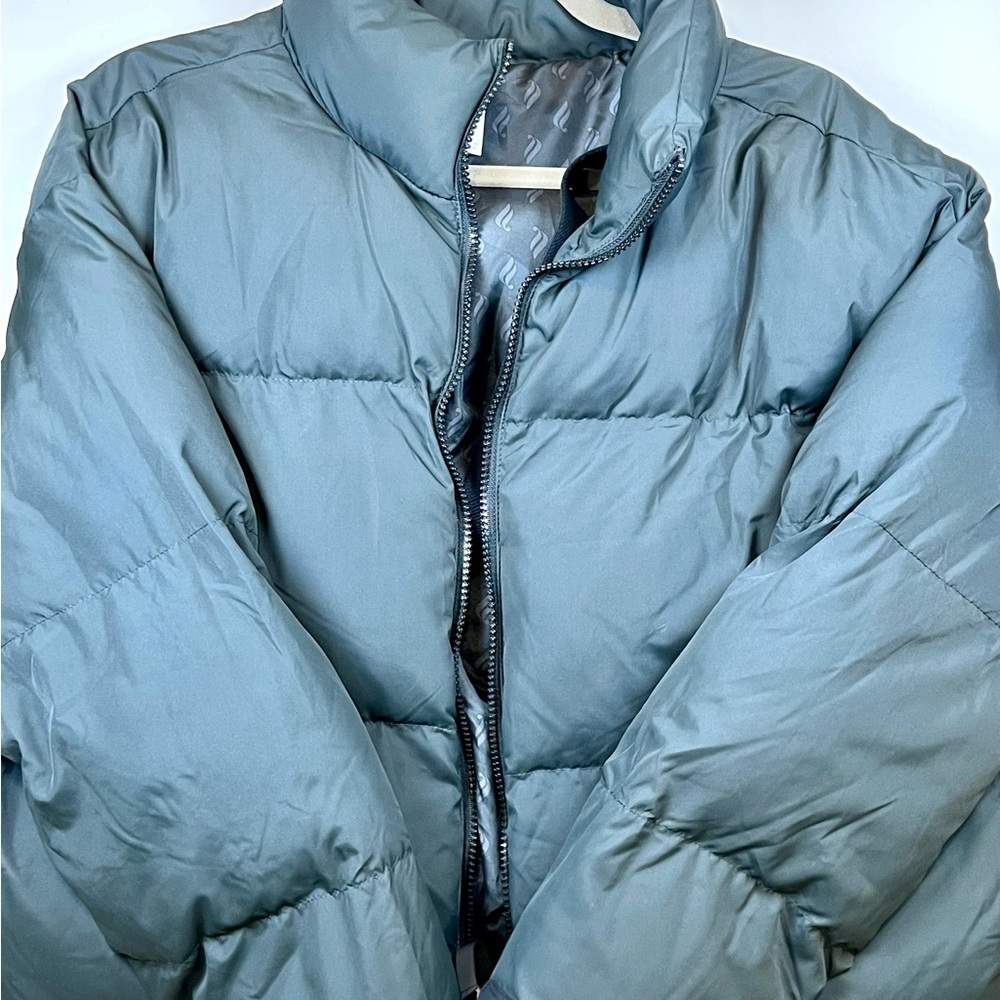 Fabletics Wanderer Cropped Puffer Jacket, Dark Green - Size w